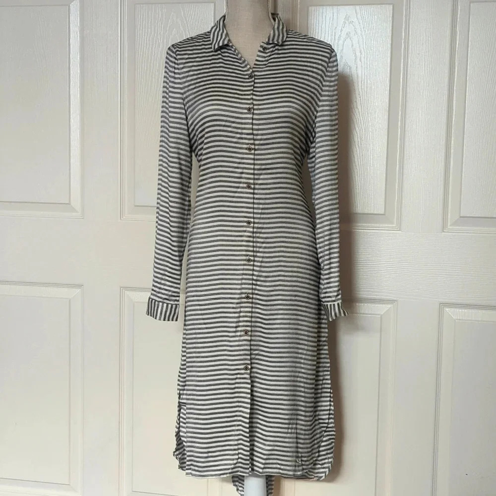 Ted Baker Sandre Striped Viscose button Shirt Dress